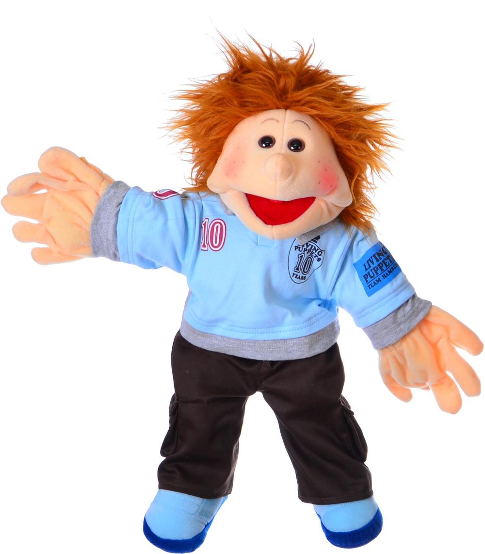 Thilo, kleiner Junge mit Poloshirt Handpuppe 45 cm Thilo, kleiner Junge mit Poloshirt Handpuppe 45 cm