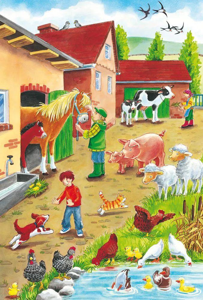 Puzzle: Auf dem Bauernhof  (3x24 Teile)