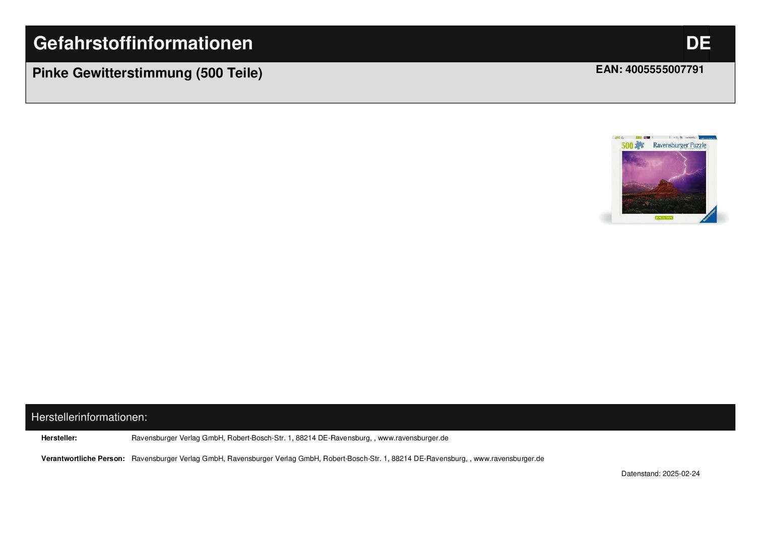 Pinke Gewitterstimmung (500 Teile)