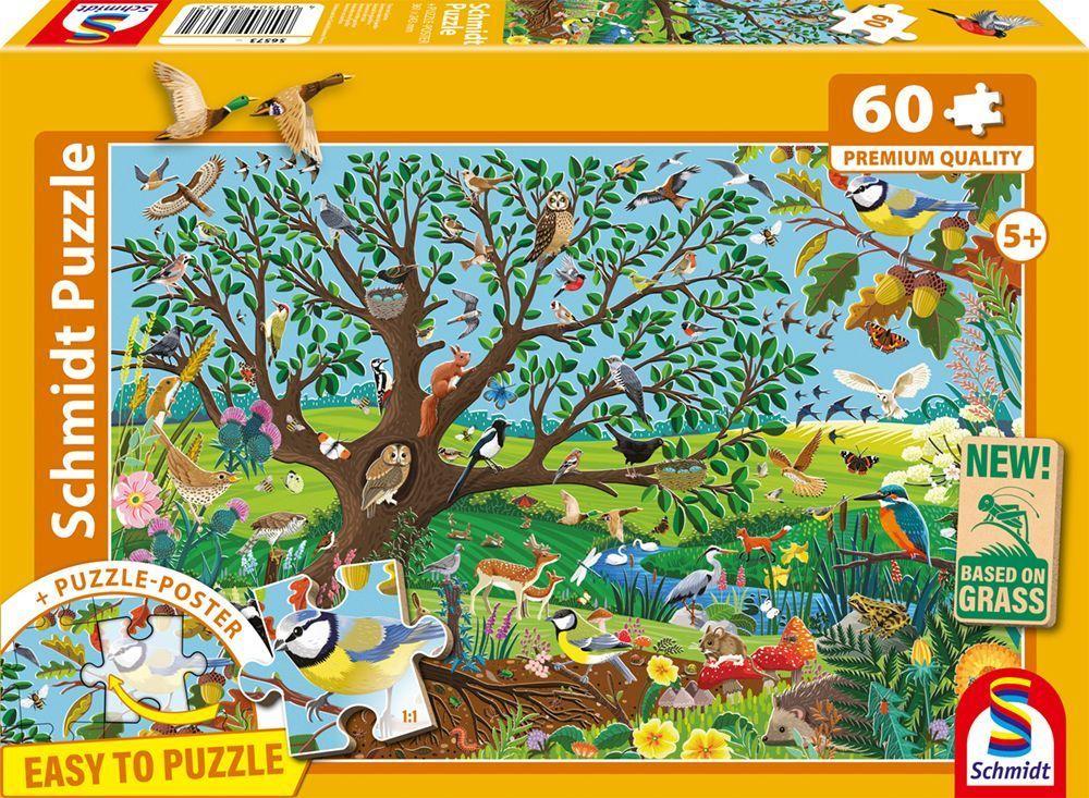 Tiere im Garten, 60 Teile, Eco-Friendly, Gras Kinderpuzzle Tiere im Garten, 60 Teile, Eco-Friendly, Gras Kinderpuzzle
