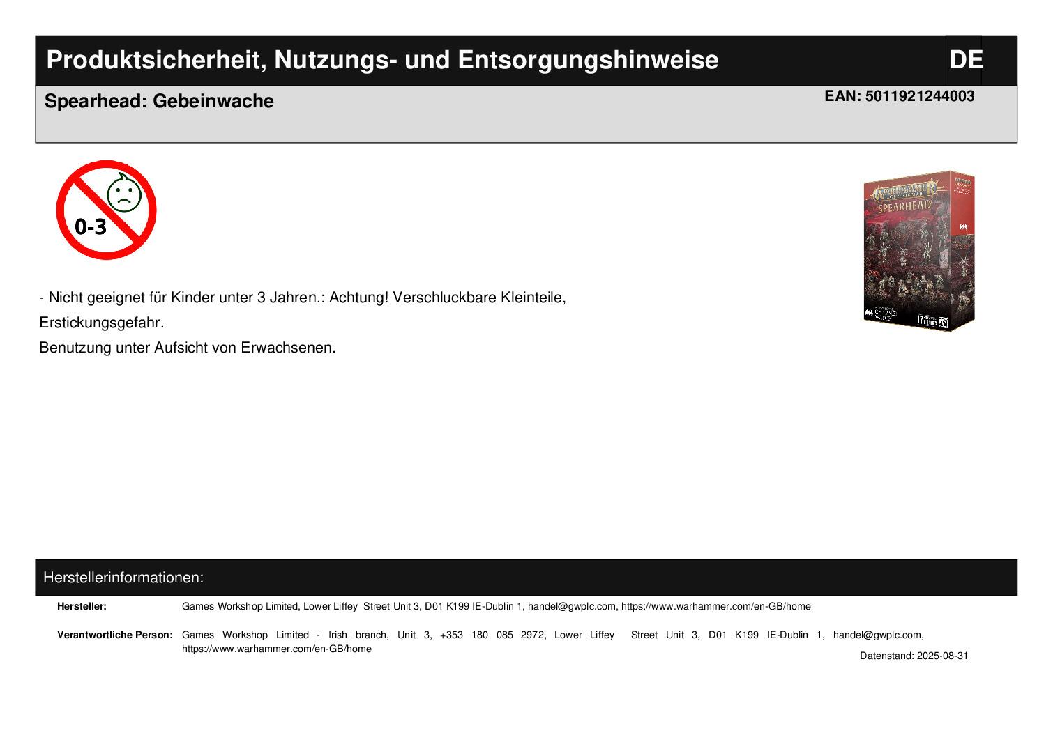 Spearhead: Gebeinwache