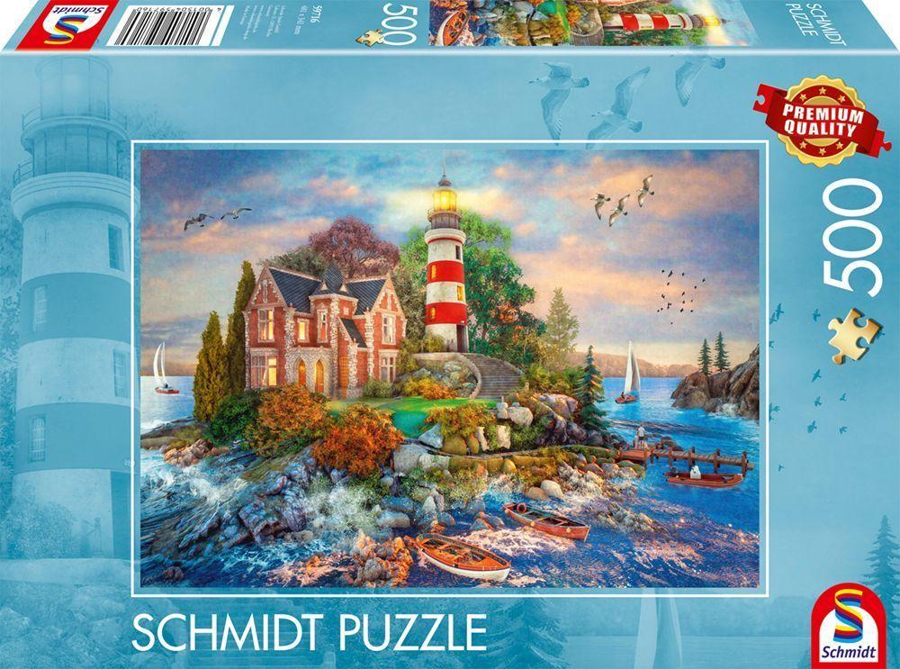 Leuchtturm am Felsen, 500 Teile Puzzle