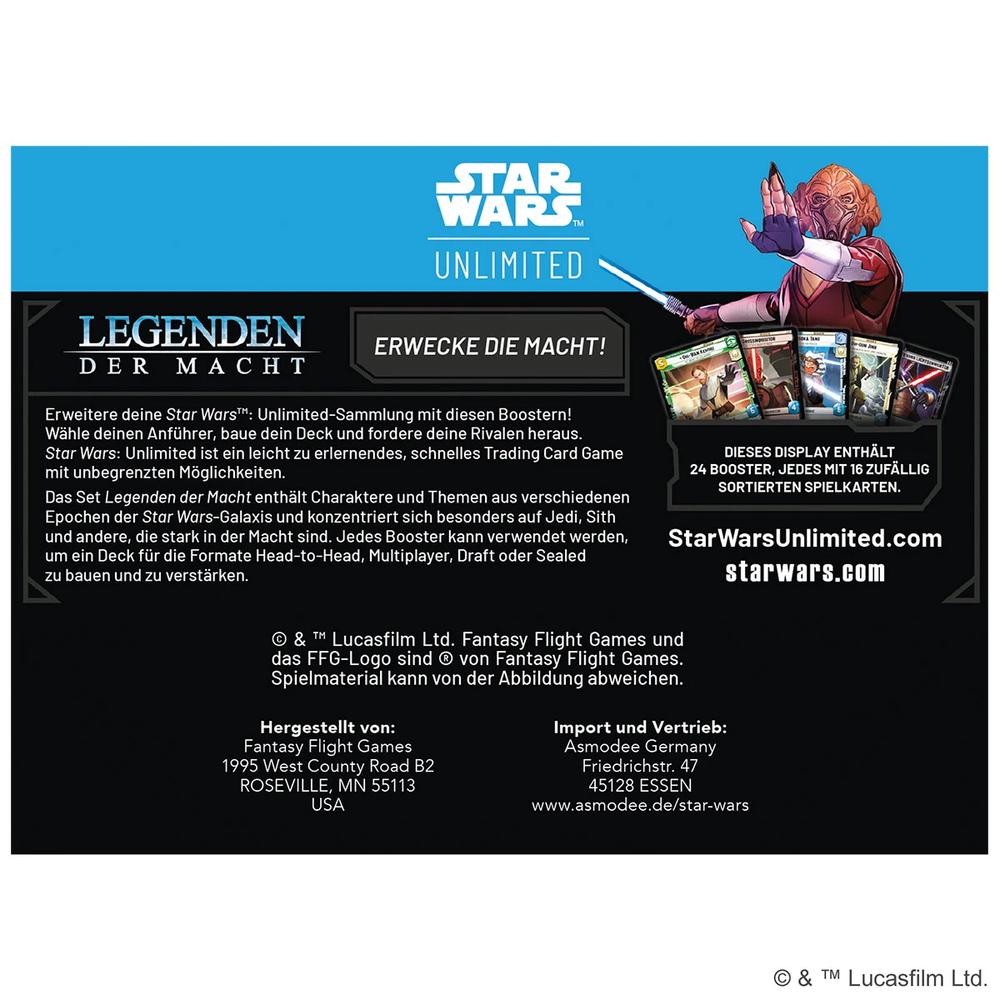 Star Wars: Unlimited - Legenden der Macht Booster-Display (24)
