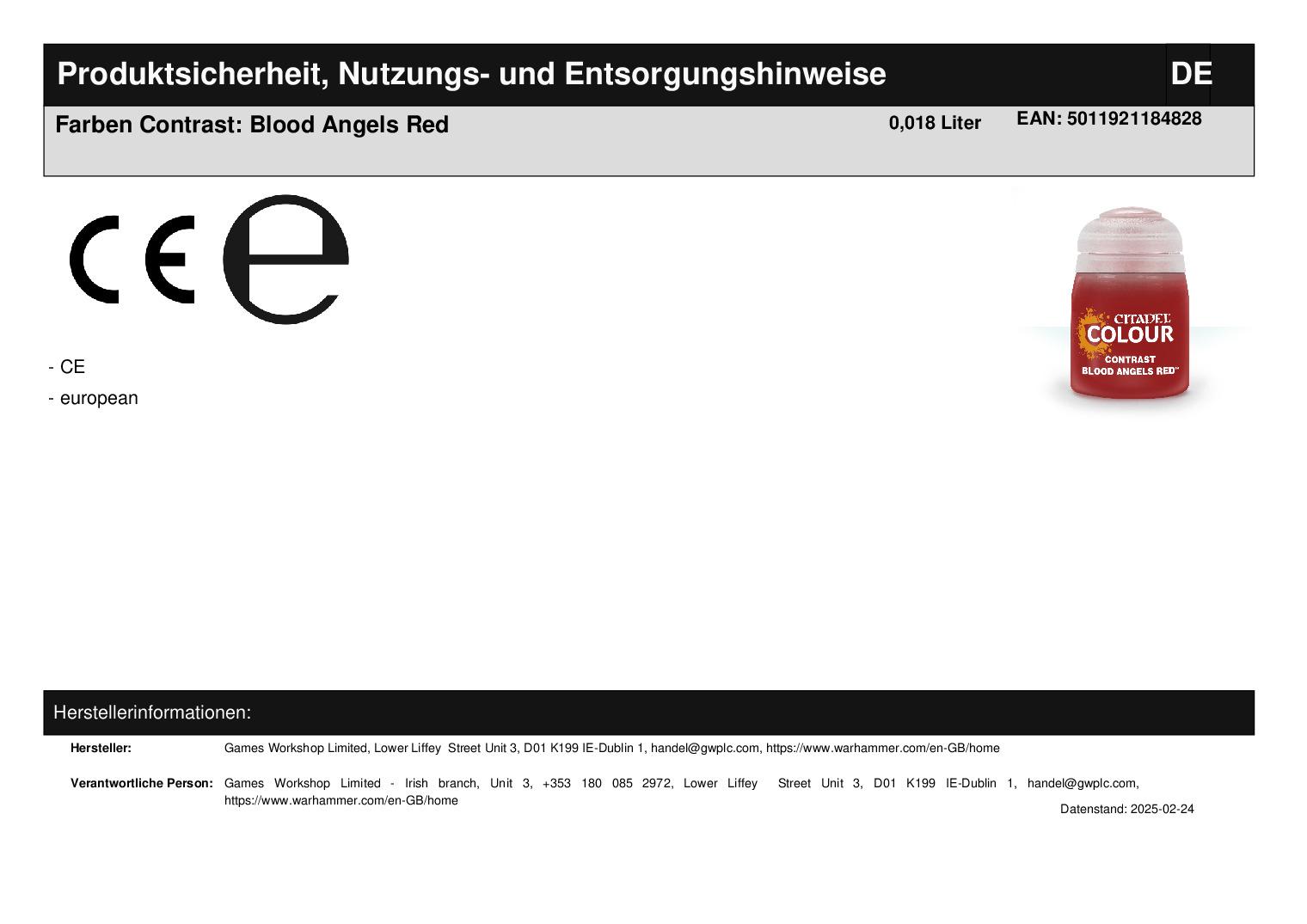 Farben Contrast: Blood Angels Red