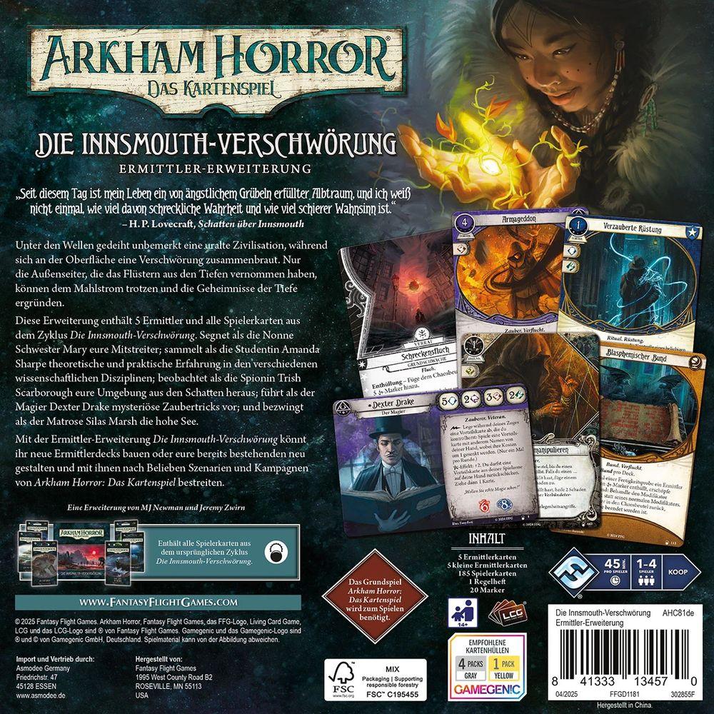 Arkham Horror: Das Kartenspiel - Die Innsmouth-Verschwörung (Ermittler-Erweiterung) Arkham Horror: Das Kartenspiel - Die Innsmouth-Verschwörung (Ermittler-Erweiterung)
