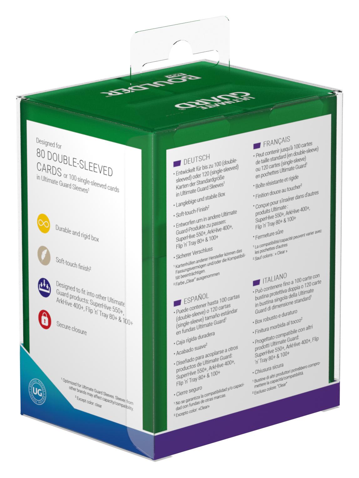 Ultimate Guard Boulder Deck Case 80+ Standardgröße Smaragd Ultimate Guard Boulder Deck Case 80+ Standardgröße Smaragd