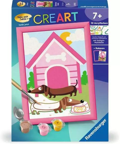 CreArt Charmante Dackel - Malen nach Zahlen CreArt Charmante Dackel - Malen nach Zahlen