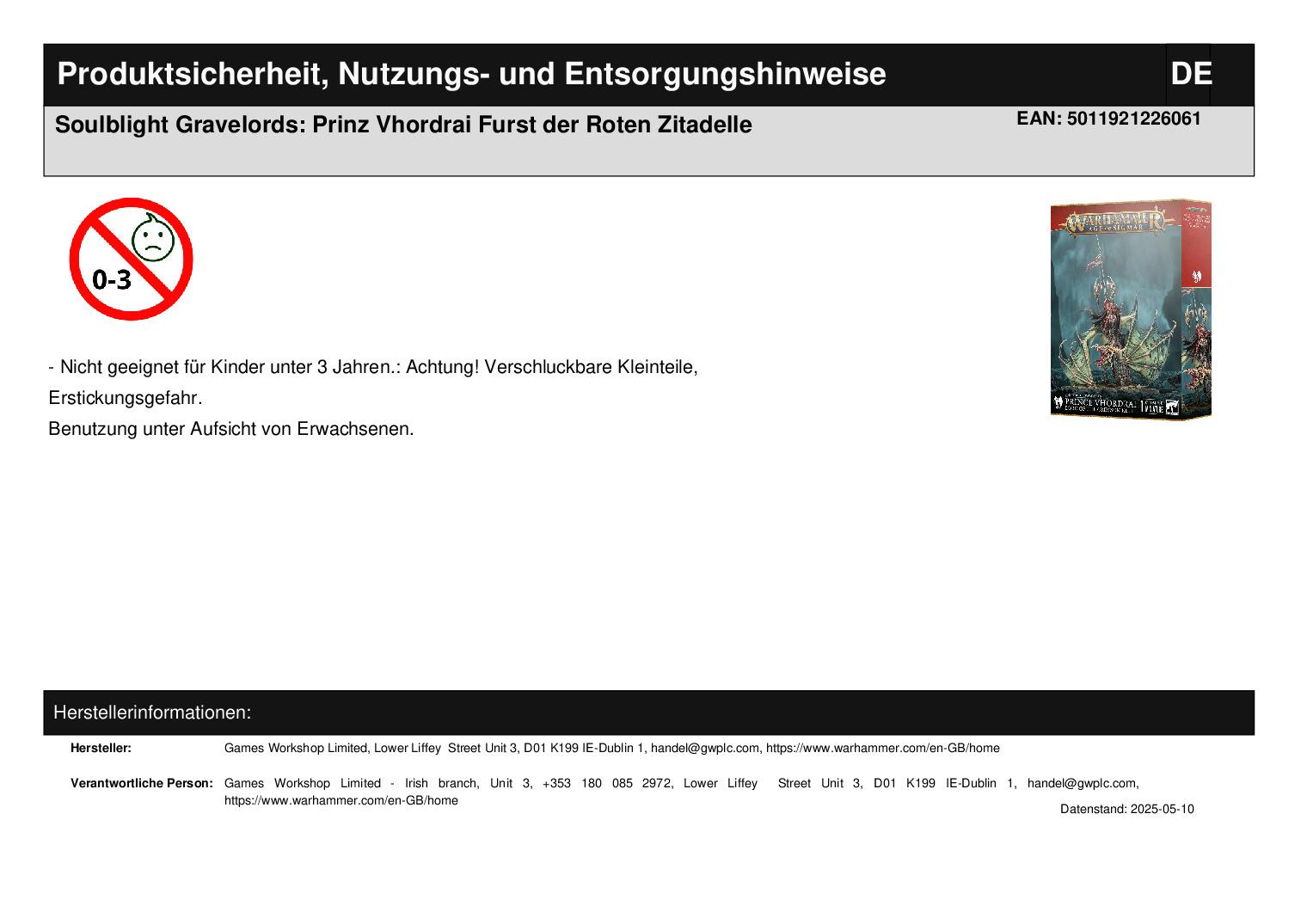 Soulblight Gravelords: Prinz Vhordrai Furst der Roten Zitadelle