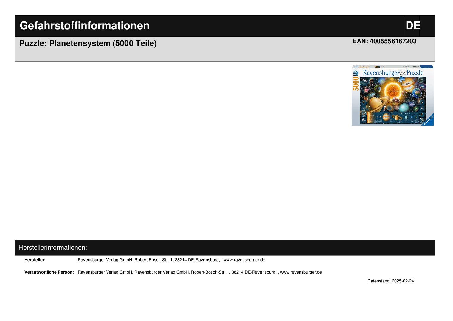 Puzzle: Planetensystem (5000 Teile)