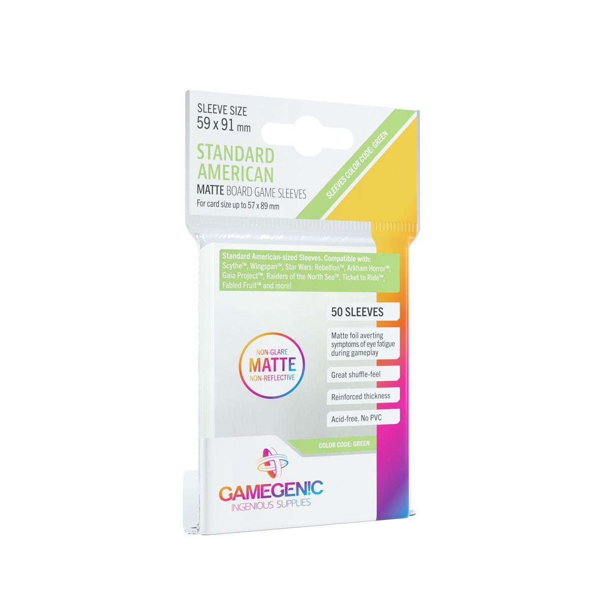 Gamegenic Matte Board Game Sleeves - Standard American 59 x 91 mm (50) Gamegenic Matte Board Game Sleeves - Standard American 59 x 91 mm (50)