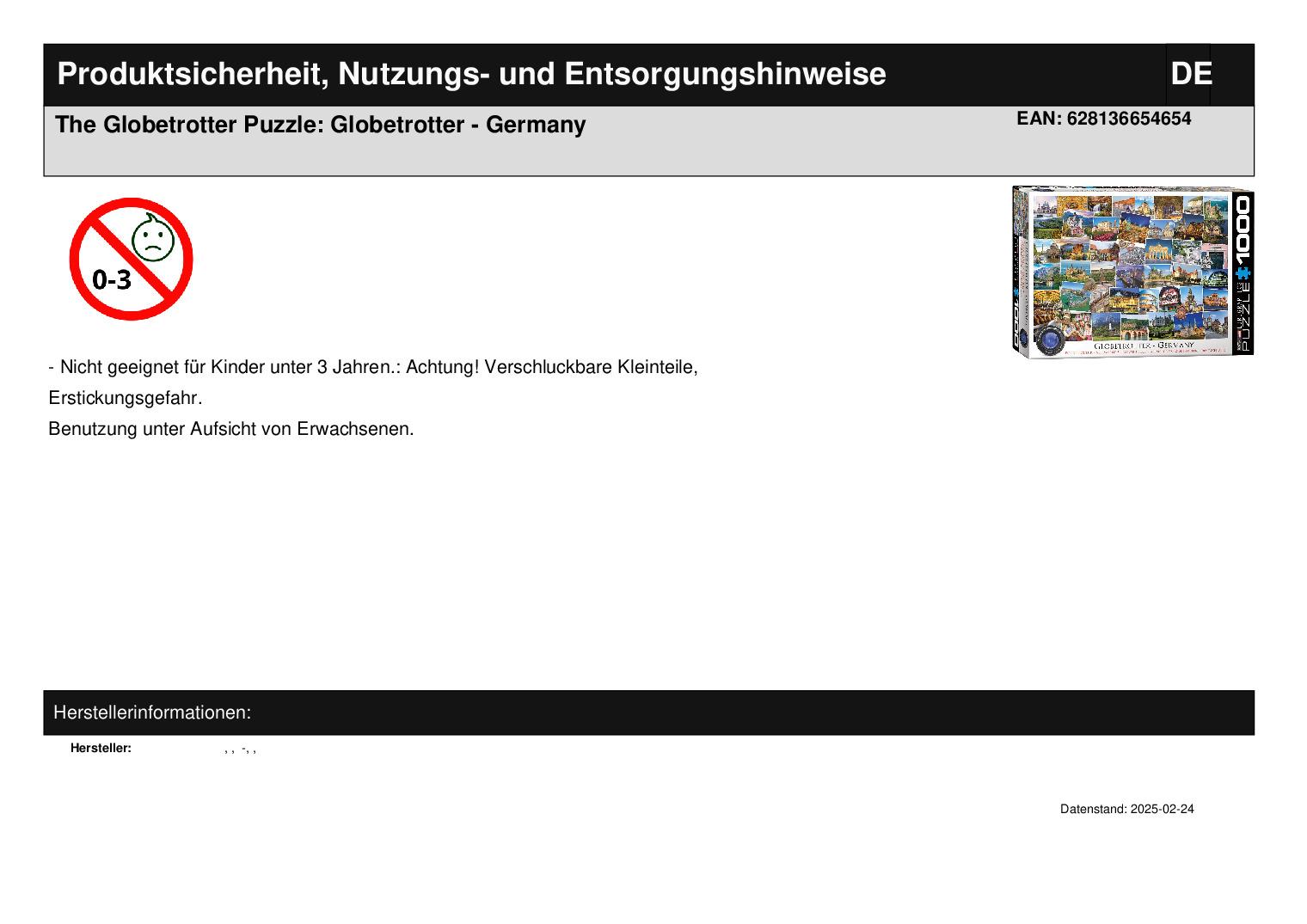 The Globetrotter Puzzle: Globetrotter - Germany