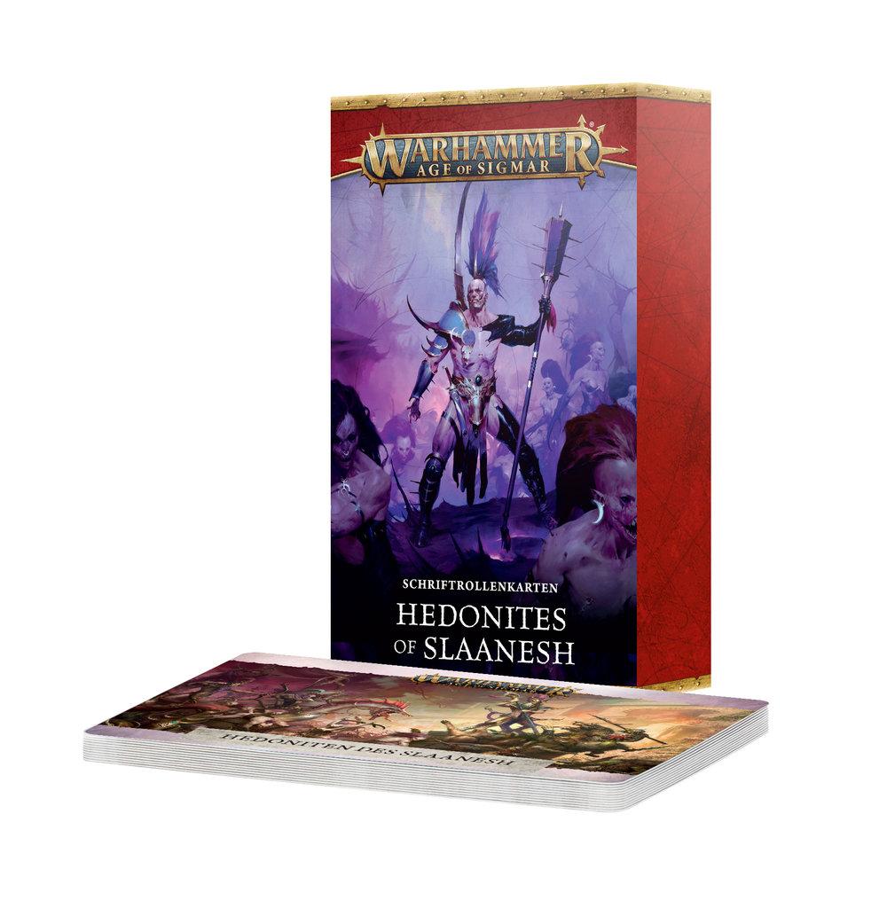Warscroll Cards: Hedonites of Slaanesh englisch