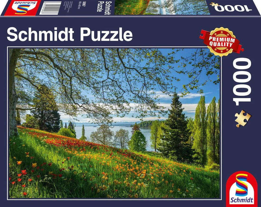 Puzzle:  Frühlingsallee zur Tulpenblüte, Insel Mainau  (1000 Teile)