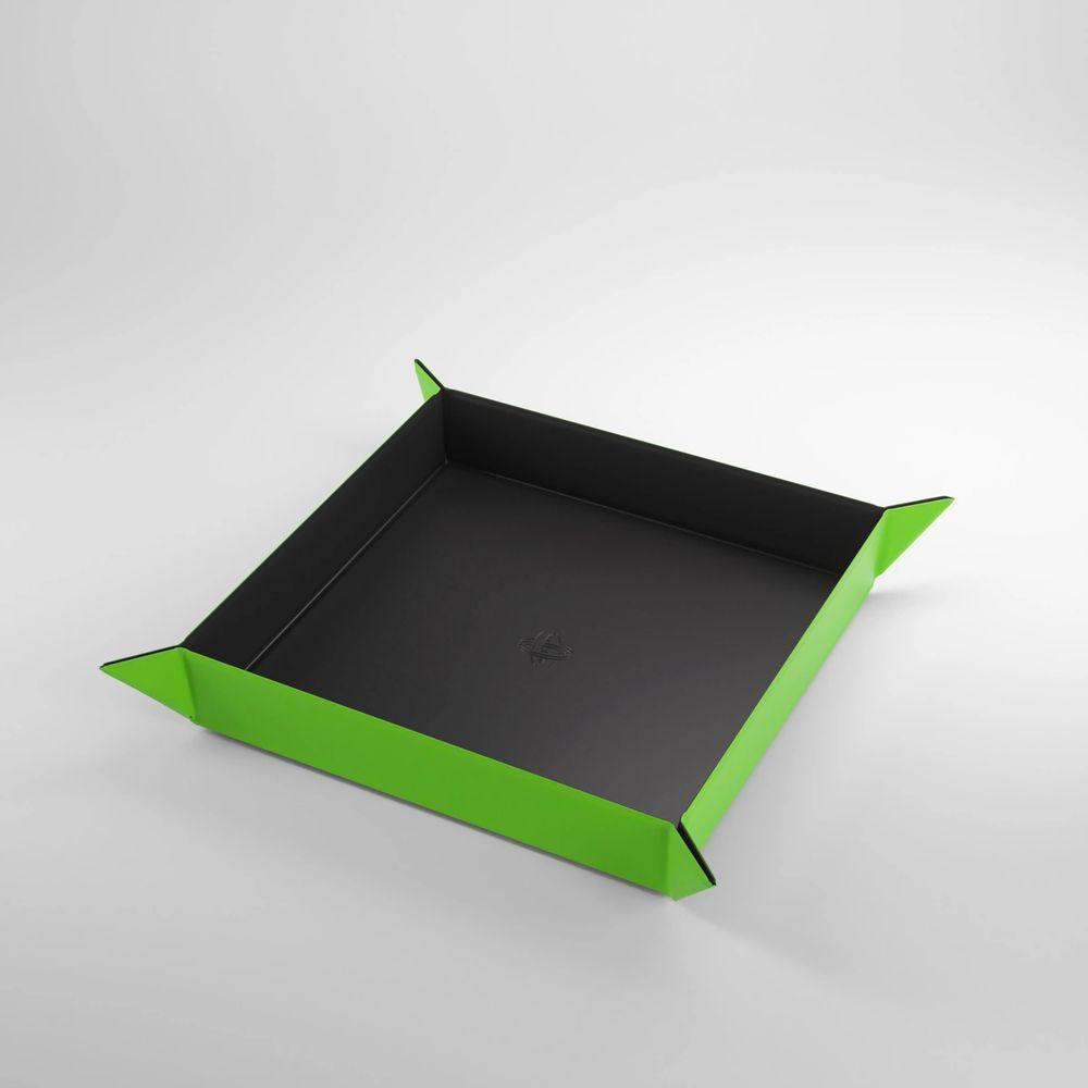 Gamegenic Magnetic Dice Tray Square Black&Green Gamegenic Magnetic Dice Tray Square Black&Green