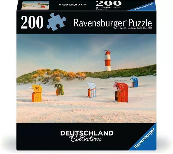 Puzzle 200 Teile - Leuchtturm hinter der Düne auf Borkum