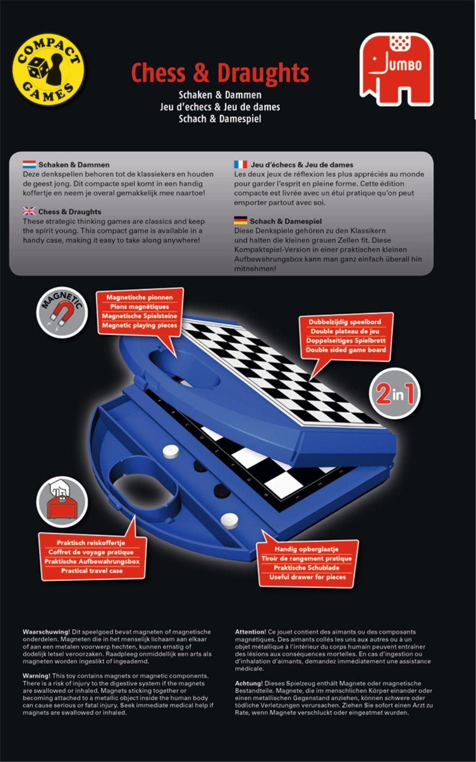 Schach und Dame Kompaktspiel Schach und Dame Kompaktspiel