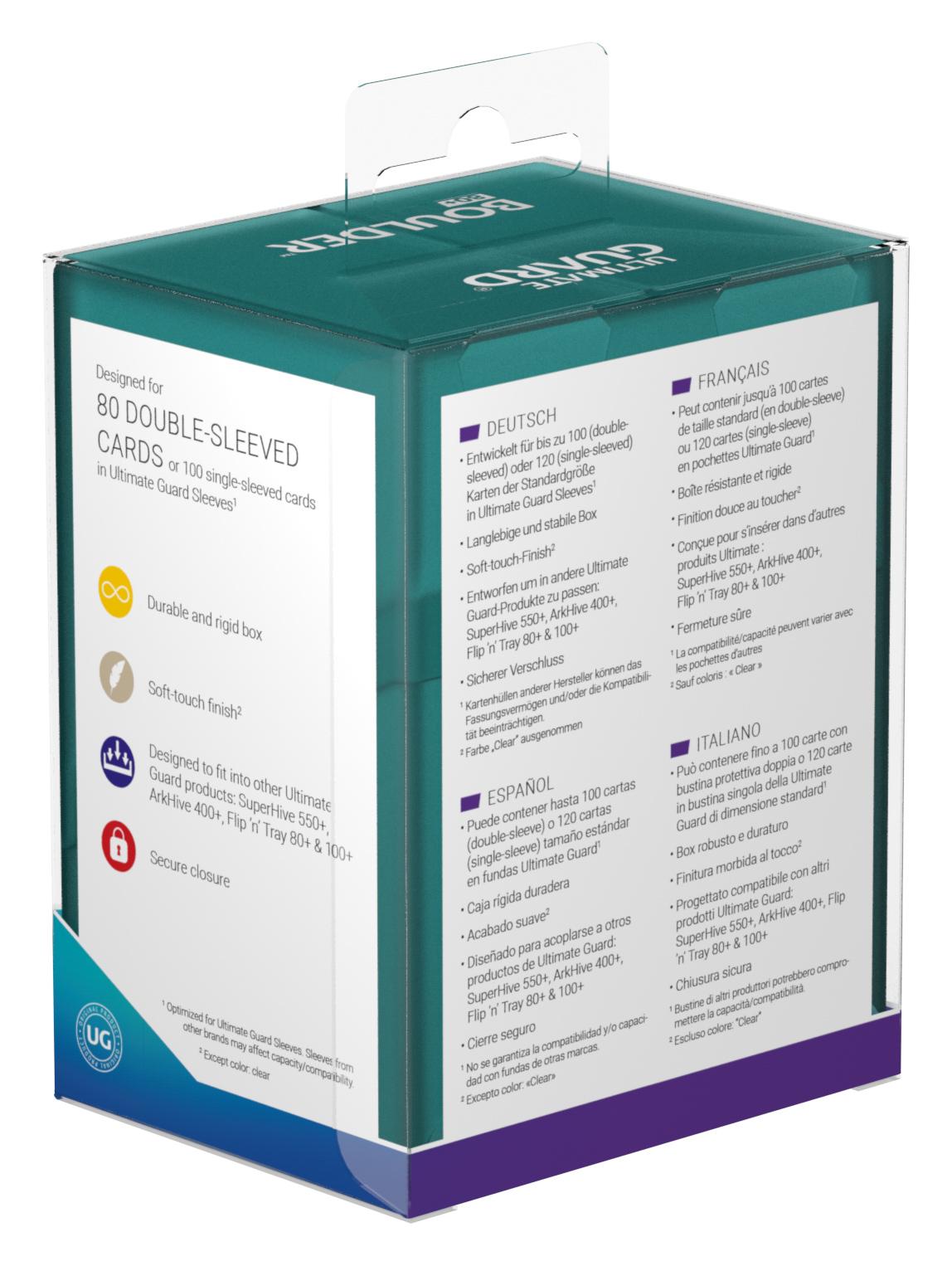 Ultimate Guard Boulder Deck Case 80+ Standardgröße Malachit