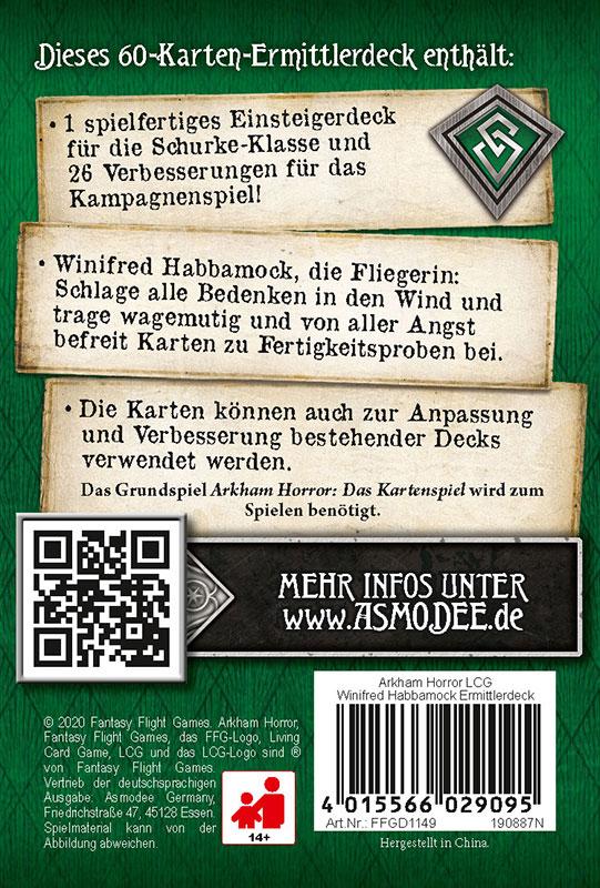 Arkham Horror: LCG - Winifred Habbamock - Ermittlerdeck Arkham Horror: LCG - Winifred Habbamock - Ermittlerdeck