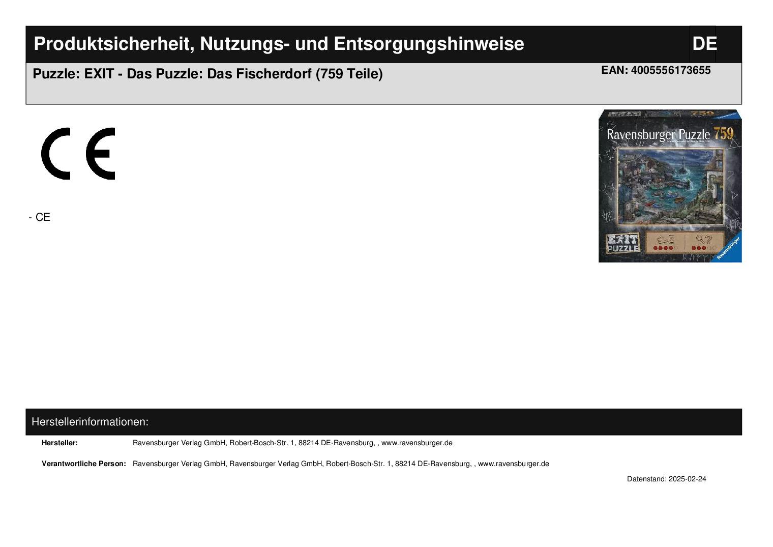 Puzzle: EXIT - Das Puzzle: Das Fischerdorf (759 Teile) Puzzle: EXIT - Das Puzzle: Das Fischerdorf (759 Teile)