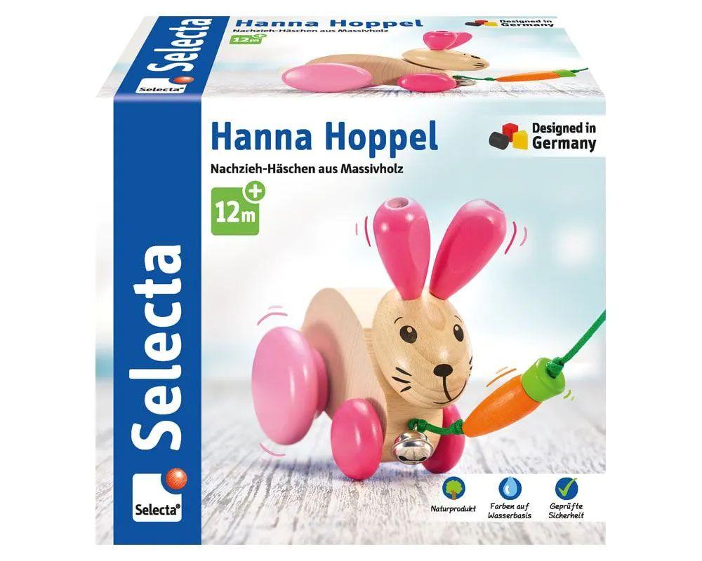 Hanna Hoppel, Nachzieh-Hase, 13 cm Hanna Hoppel, Nachzieh-Hase, 13 cm