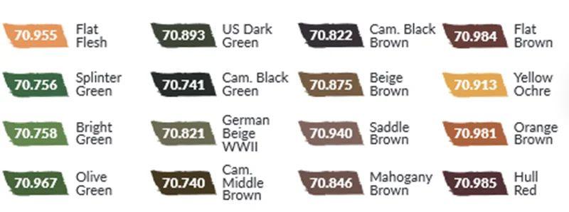 Model Color: German Camouflage Uniforms WWII (16 Farben)