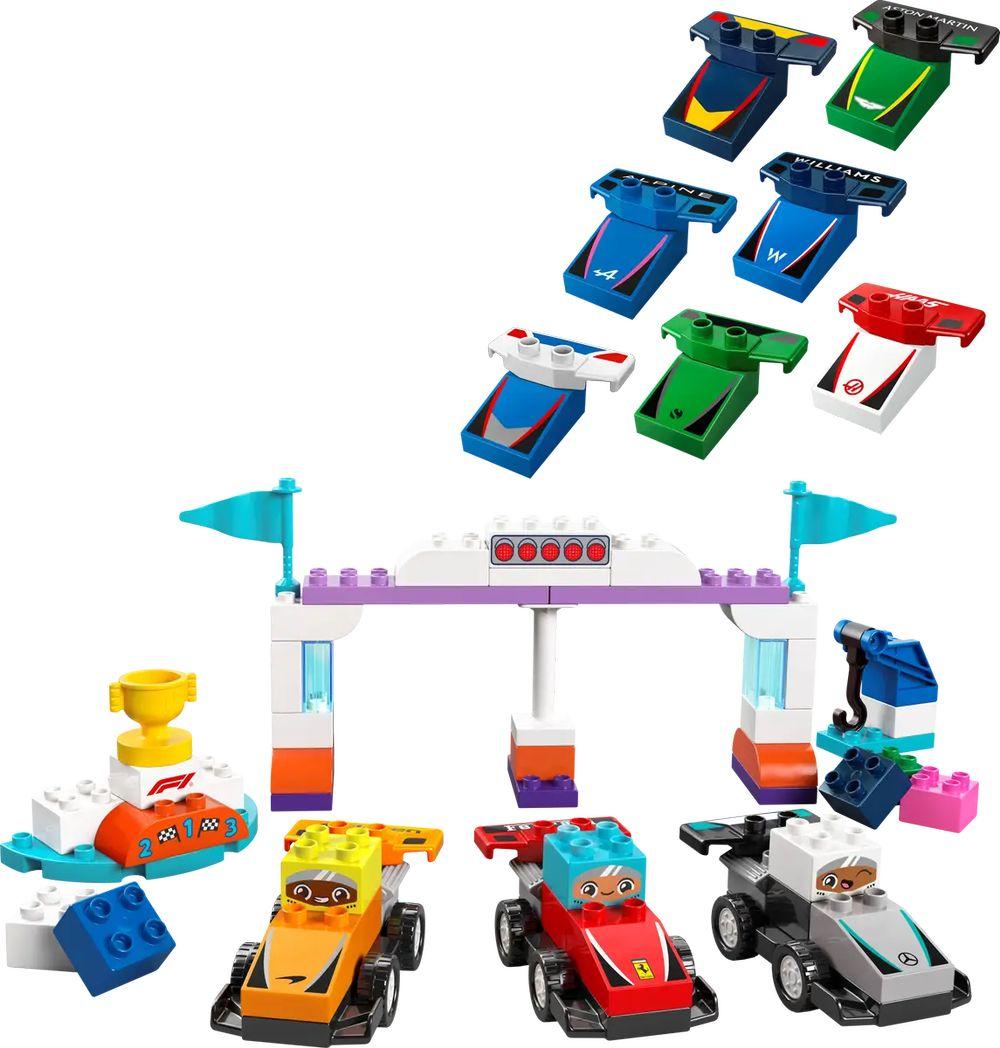 LEGO duplo F1 Team Rennautos mit Rennfahrern