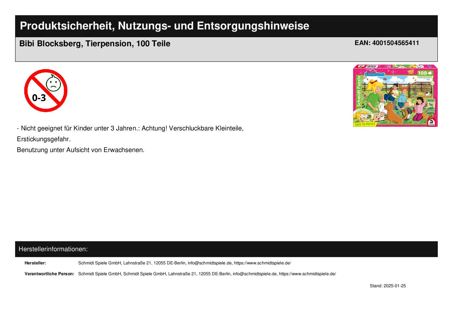 Bibi Blocksberg, Tierpension, 100 Teile