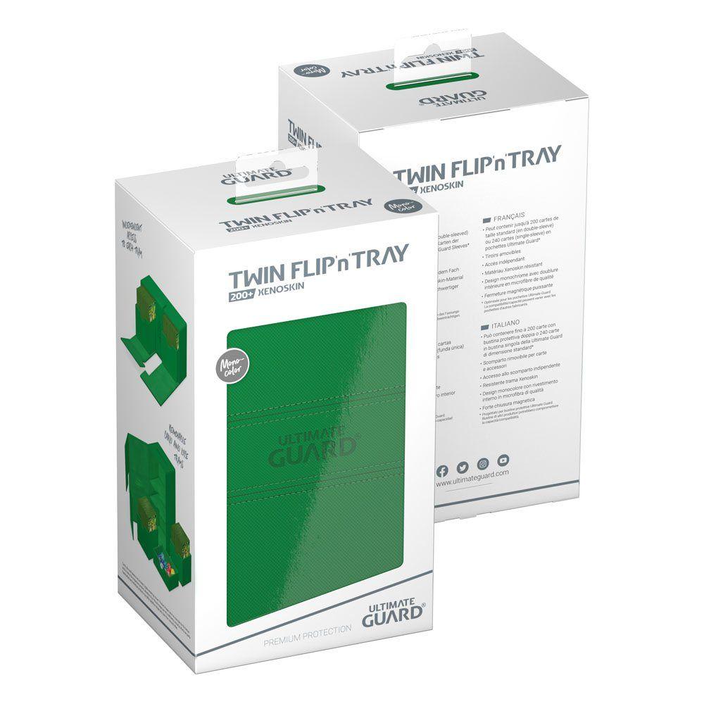 Ultimate Guard Twin Flip'n'Tray 200+ XenoSkin Monocolor Grün Ultimate Guard Twin Flip'n'Tray 200+ XenoSkin Monocolor Grün