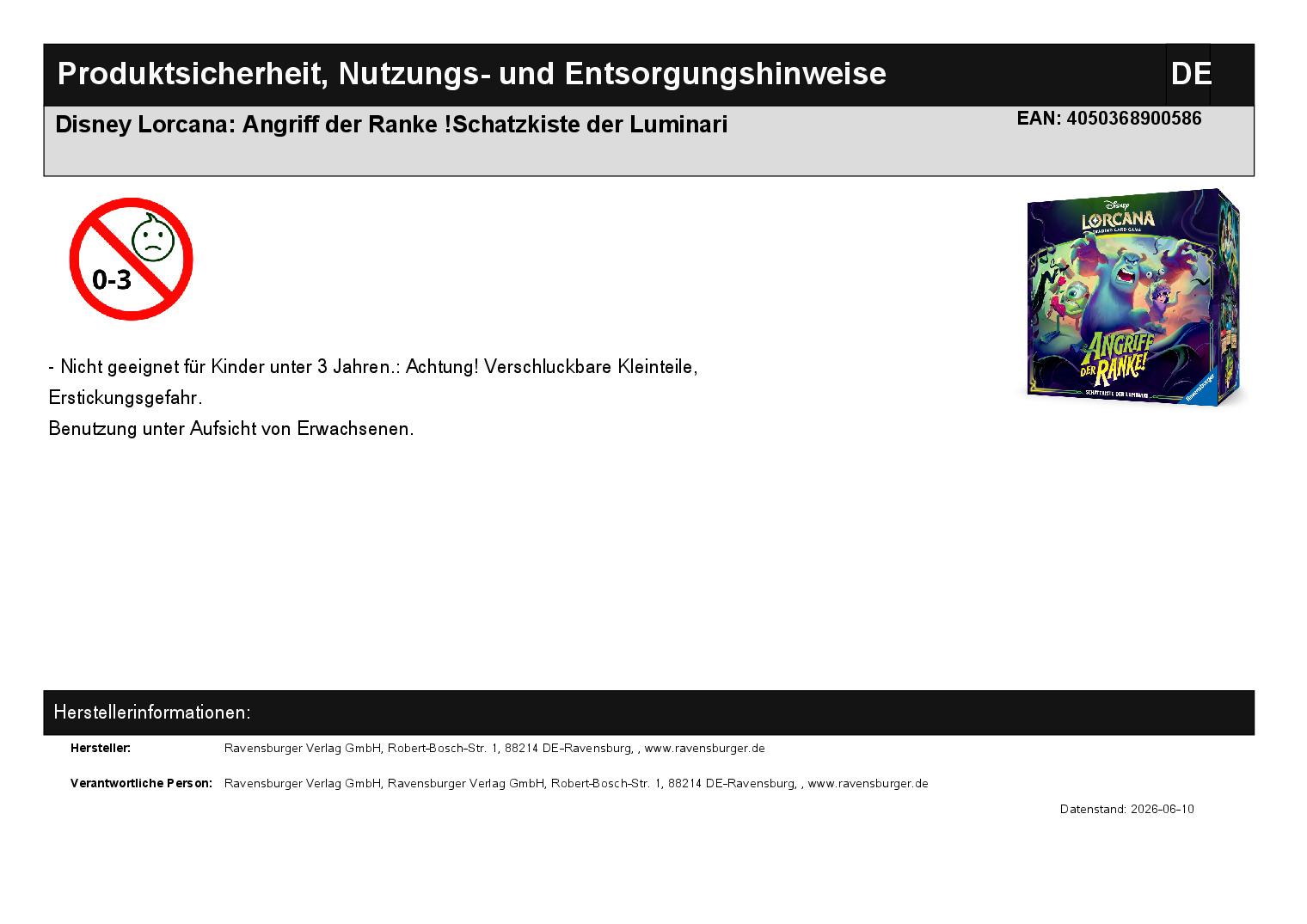 Disney Lorcana: Angriff der Ranke! Schatzkiste der Luminari
