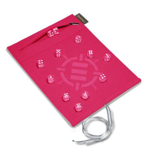 ENHANCE Tabletop Roll on a Scroll 6-sided Dice and Rolling Mat - Pink