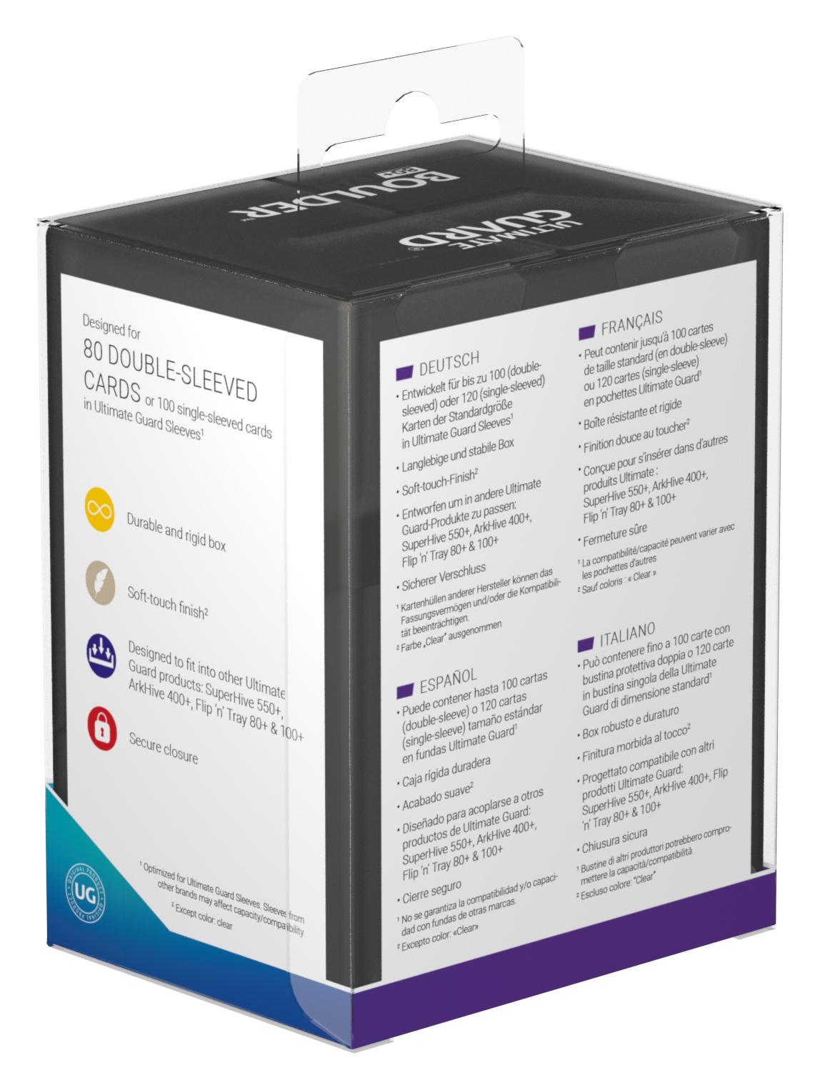 Ultimate Guard Boulder Deck Case 80+ Standardgröße Onyx