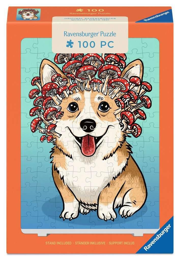 300 Teile XXL Puzzle: Mini Corgi-Pilz