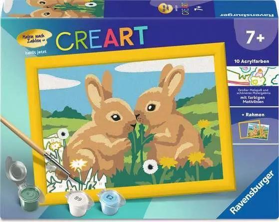 CreArt, Malen nach Zahlen Kinder Hasenfreunde