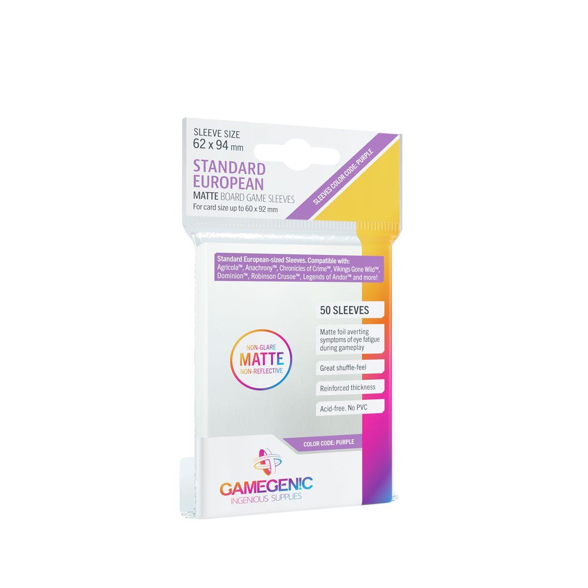 Gamegenic  Matte Board Game Sleeves - Standard European 62 x 94 mm (50)