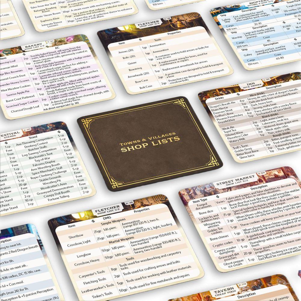 World at a Glance: Deck of Shop Cards