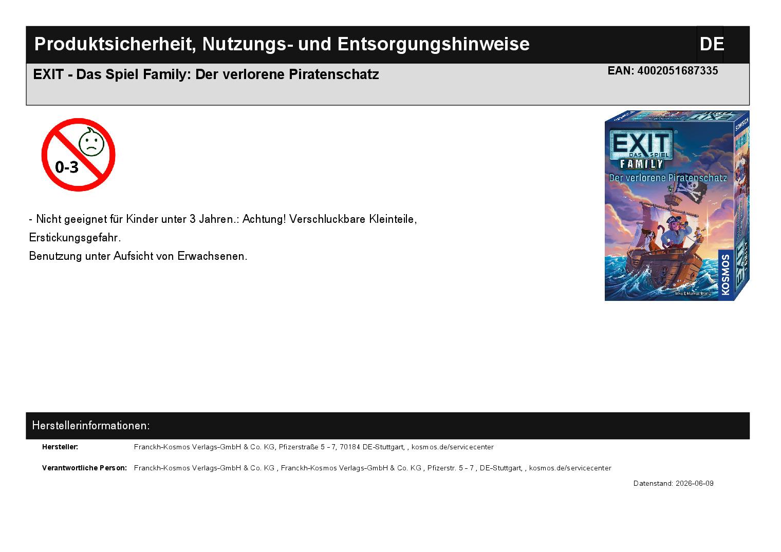 EXIT - Das Spiel Family: Der verlorene Piratenschatz