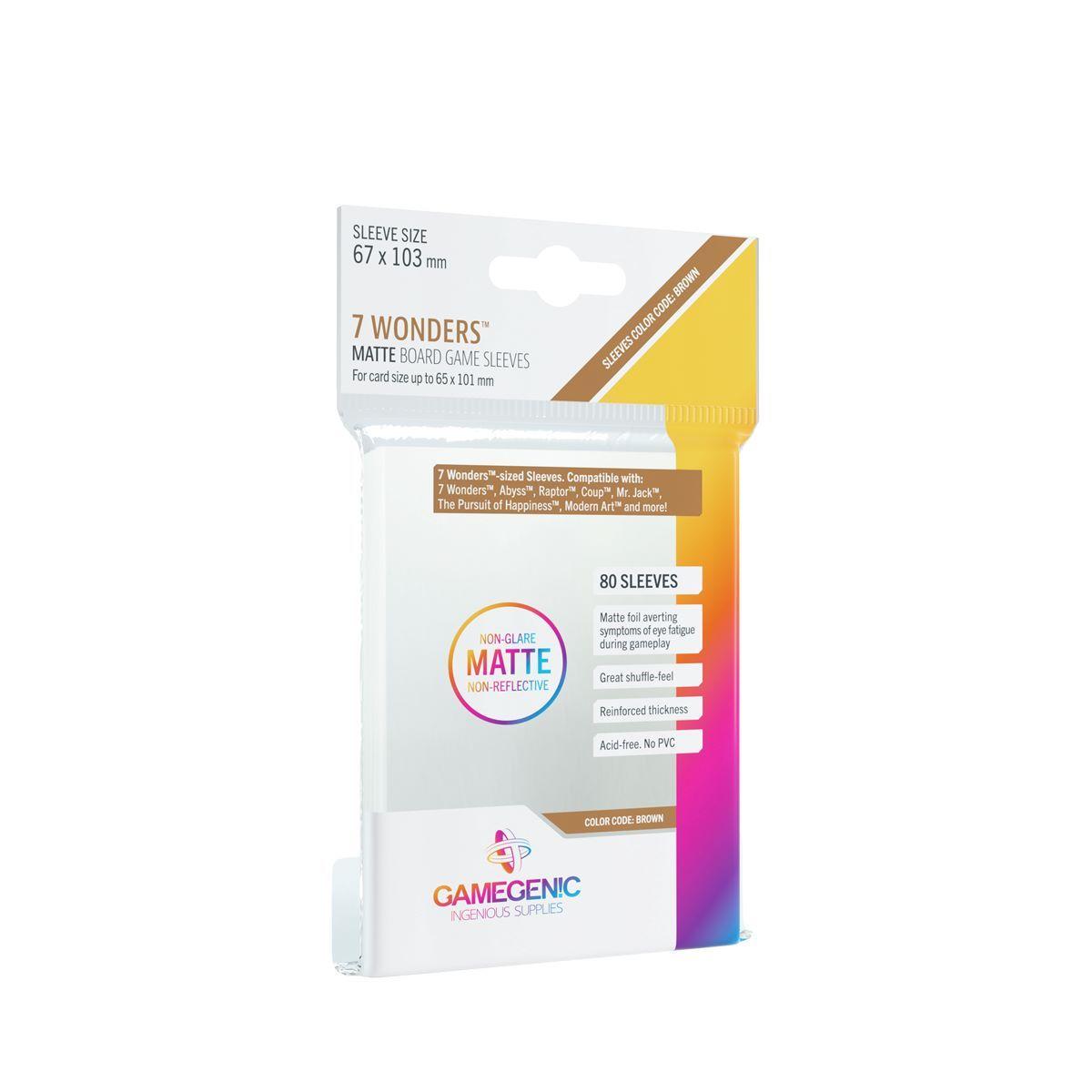 Gamegenic  Matte Board Game Sleeves - 7 Wonders 67 x 103 mm (80) Gamegenic  Matte Board Game Sleeves - 7 Wonders 67 x 103 mm (80)