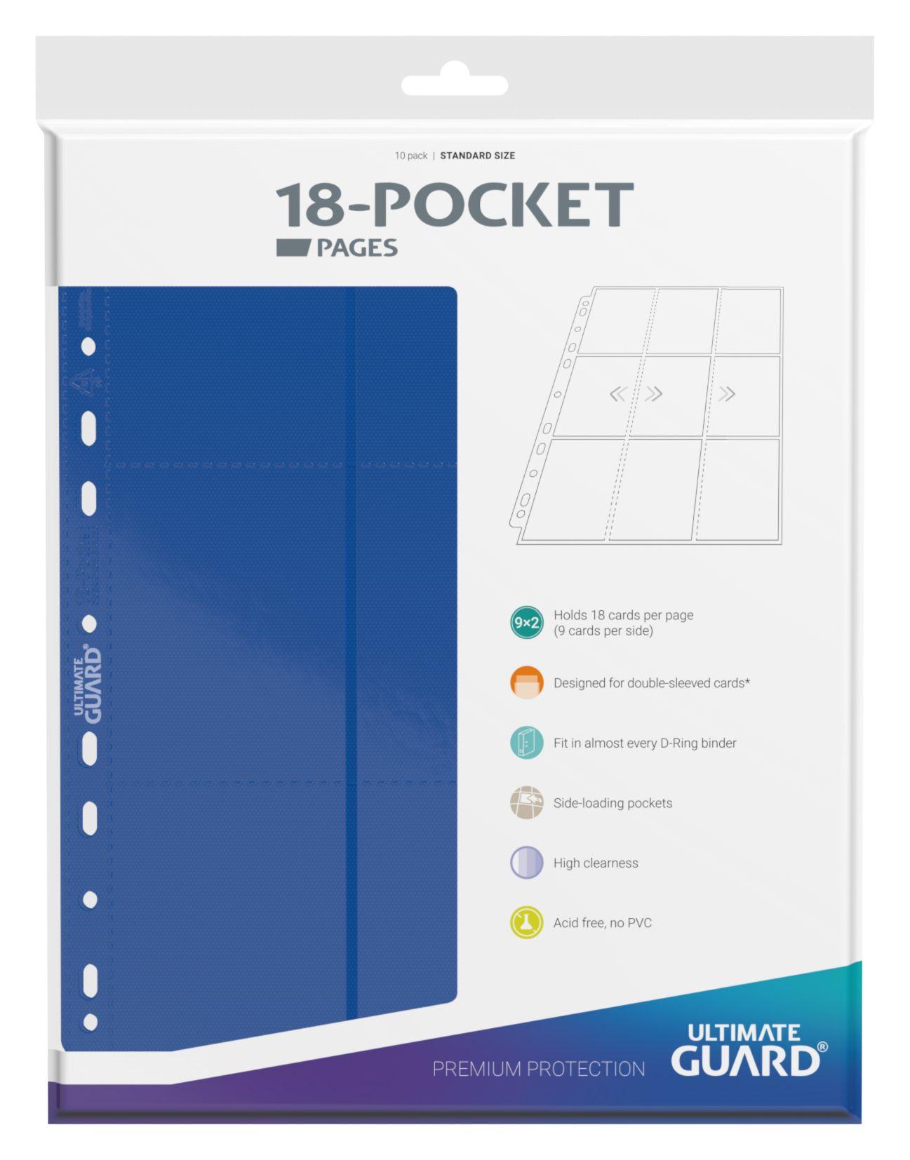 Ultimate Guard 18-Pocket Side-Loading Supreme Pages Standard Size Blau (10) Ultimate Guard 18-Pocket Side-Loading Supreme Pages Standard Size Blau (10)