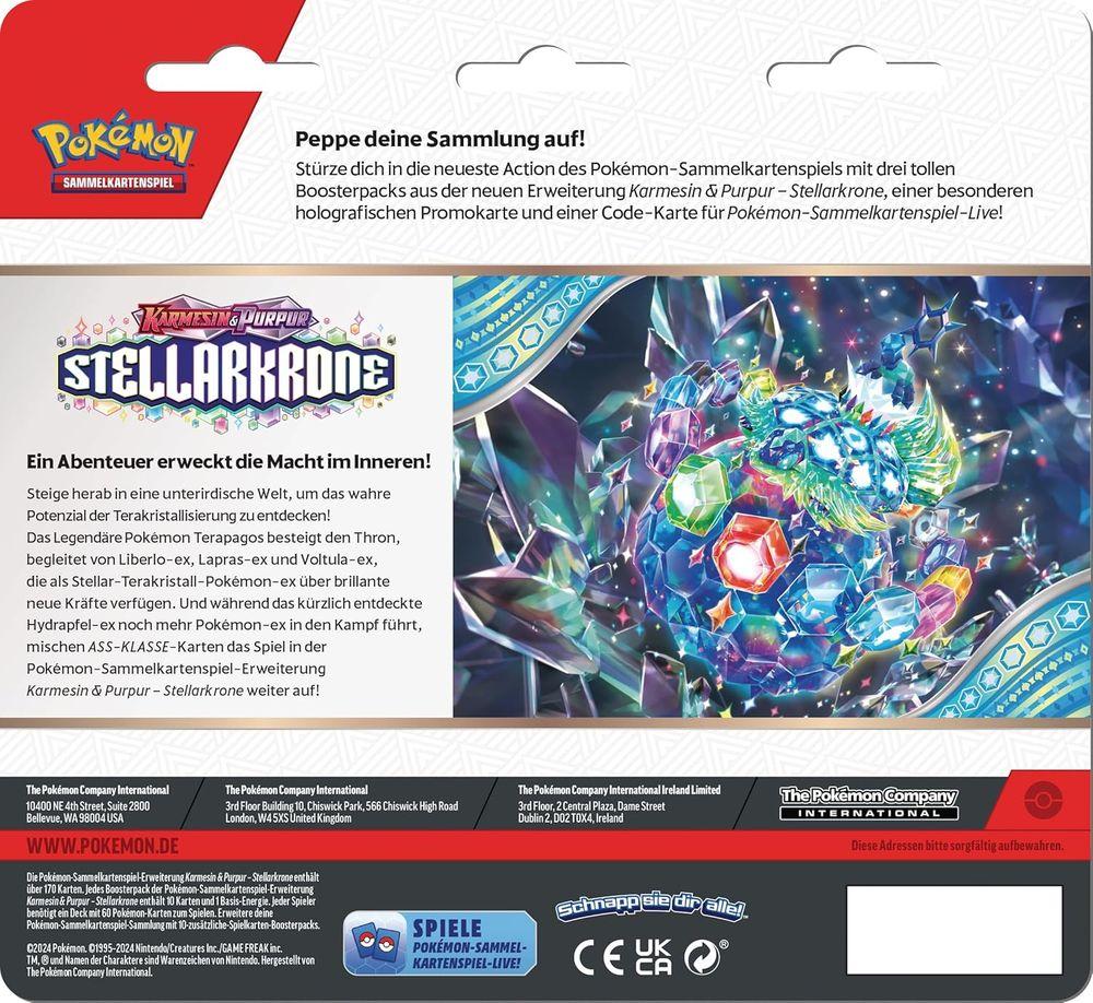 Pokémon Karmesin & Purpur Stellarkrone 3-Pack Blister - Granforgita