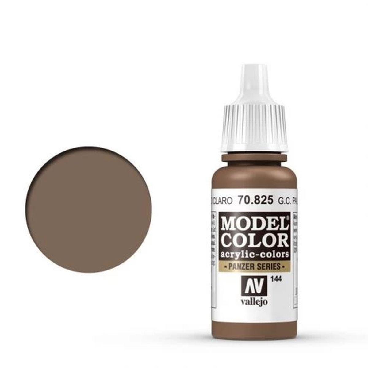 Vallejo Model Color: 144 Blassbraune Tarnung (German Camo Pale Brown), 17 ml (825