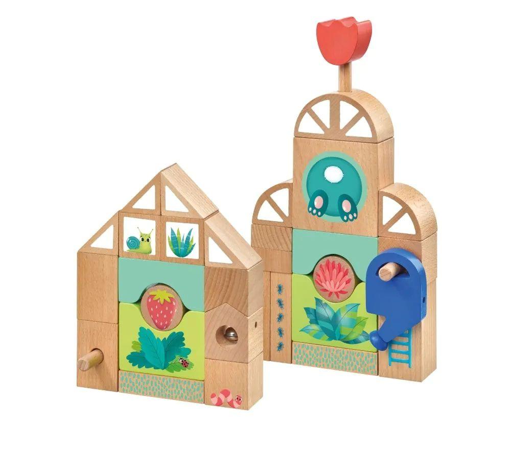 TULIP'S GARDEN by SELECTA® Kleinkindwelt: Holzbausteine Gewächshäuser, 34 Teile TULIP'S GARDEN by SELECTA® Kleinkindwelt: Holzbausteine Gewächshäuser, 34 Teile