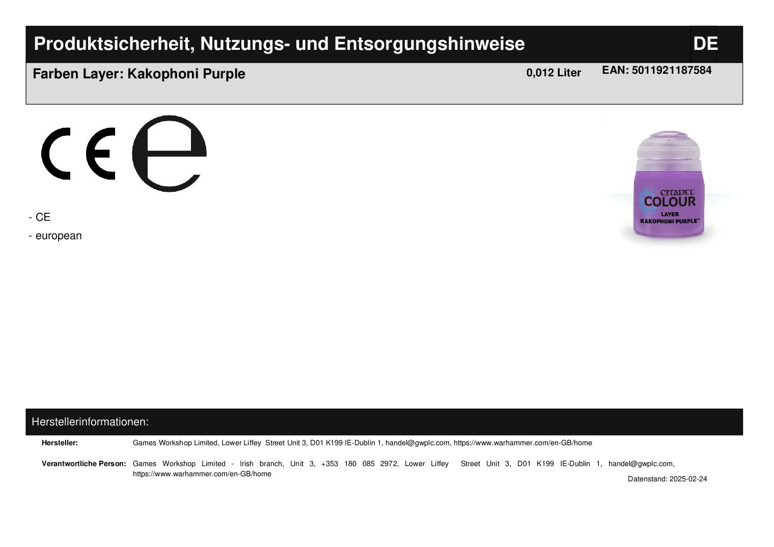 Farben Layer: Kakophoni Purple