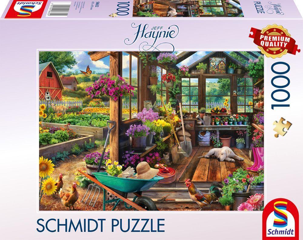 Jeff Haynie: Gartenhaus Abri de jardin, 1.000 Teile Puzzle Jeff Haynie: Gartenhaus Abri de jardin, 1.000 Teile Puzzle