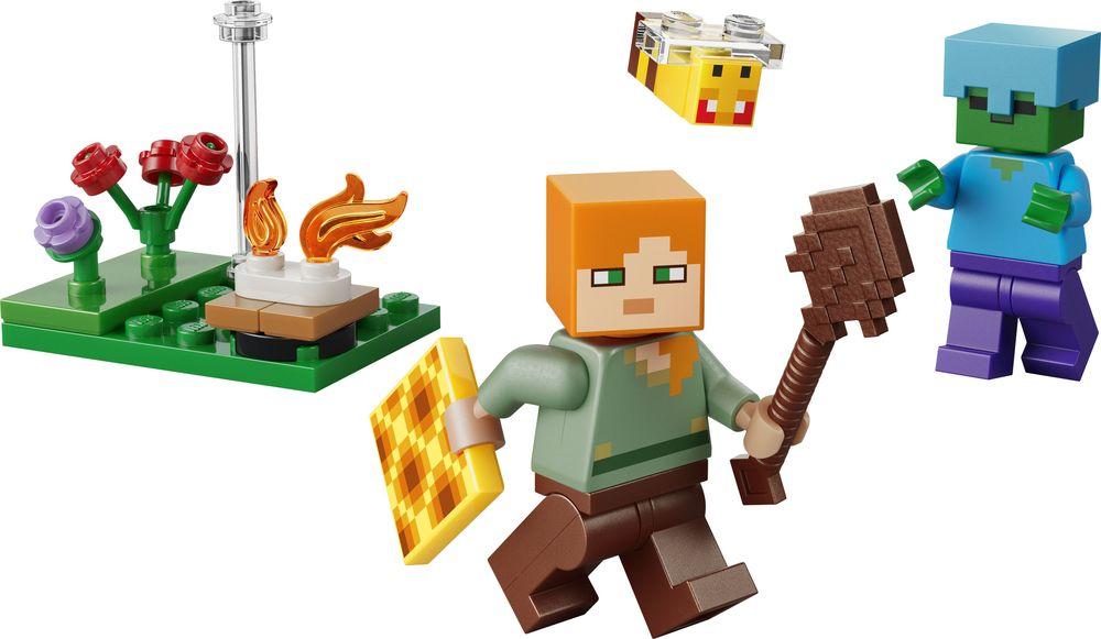 LEGO Minecraft Alex Begegnung am Lagerfeuer