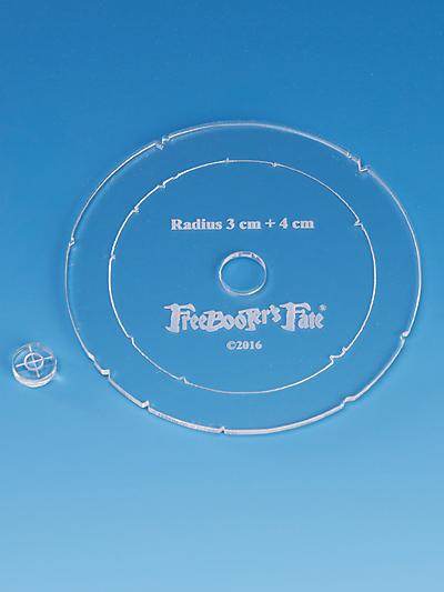 Freebooter Zubehör Steilfeuerwaffen-Schablone 3+4 cm