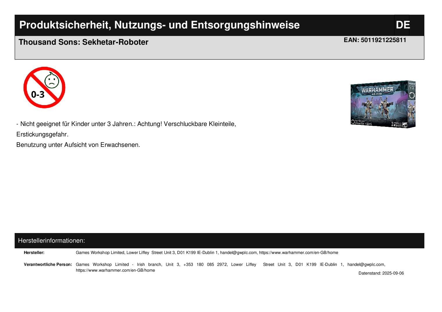 Thousand Sons: Sekhetar-Roboter