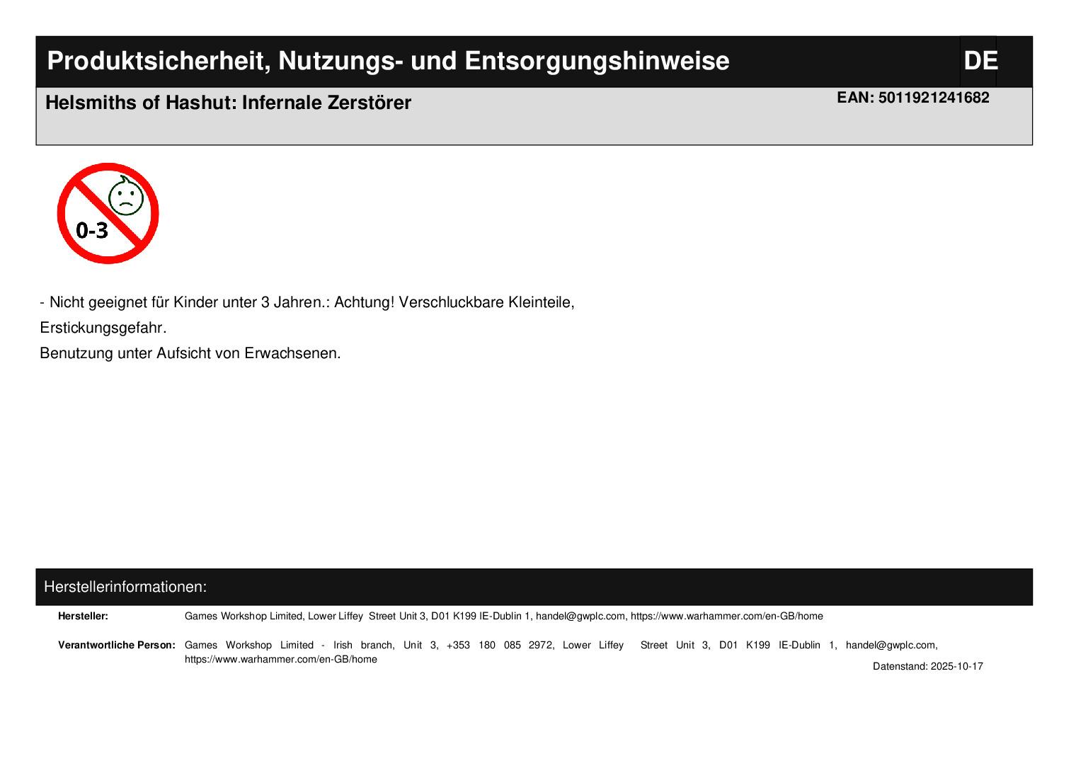 Helsmiths of Hashut: Infernale Zerstörer