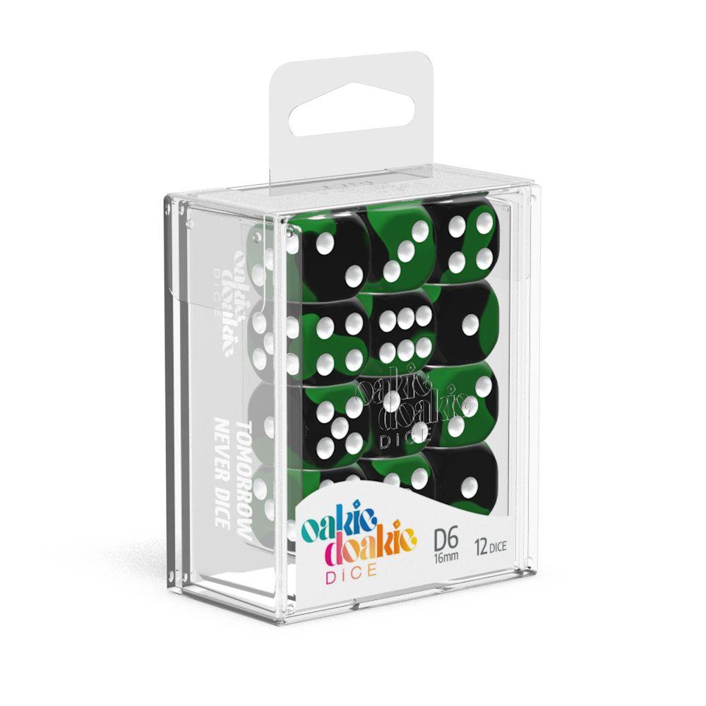 Oakie Doakie Dice D6 Dice 16 mm Glow in the Dark - Biohazard (12)