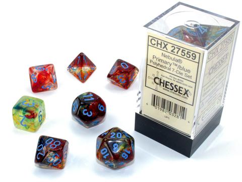 Chessex Nebula Primary/blue Luminary 7-Die Set Chessex Nebula Primary/blue Luminary 7-Die Set