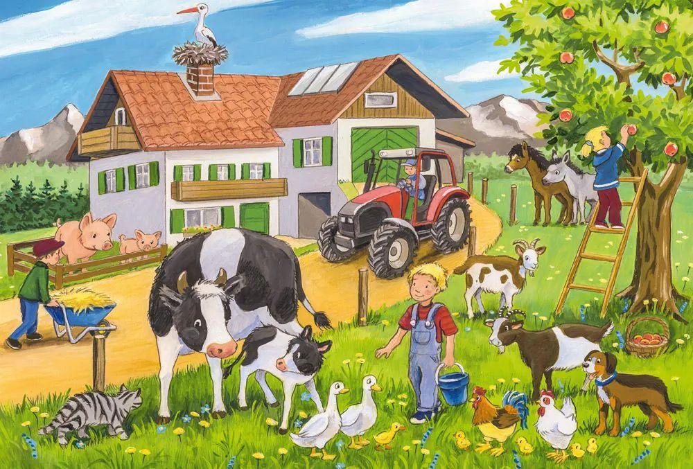 Puzzle: Auf dem Bauernhof  (3x24 Teile)